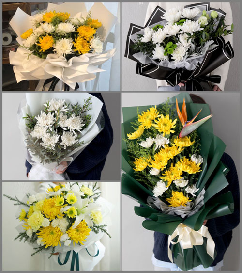 山东聊城东昌府区广平乡白事花束代送